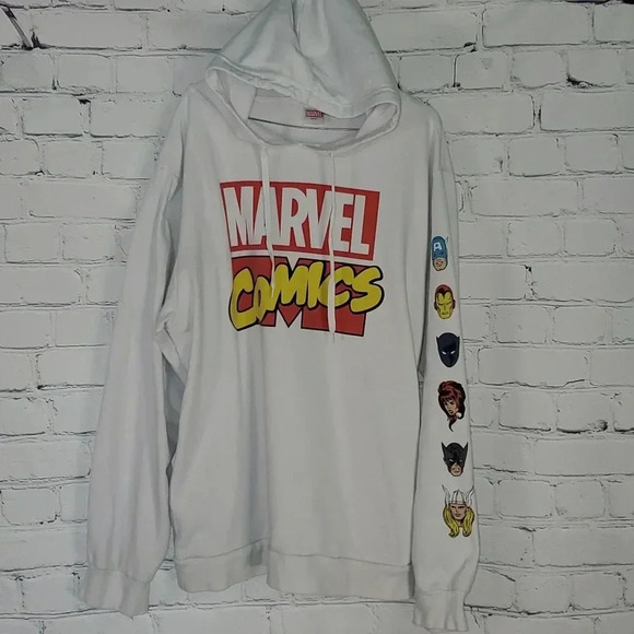 VINTAGE Marvel Cosmic Hoodie Mens XL Sweatshirt with pockets Preppy Sweater - Picture 1 of 10